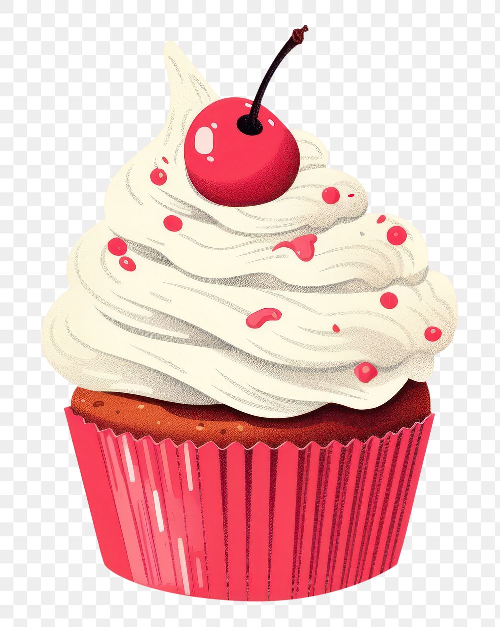 PNG Cupcake dessert cartoon cream. 