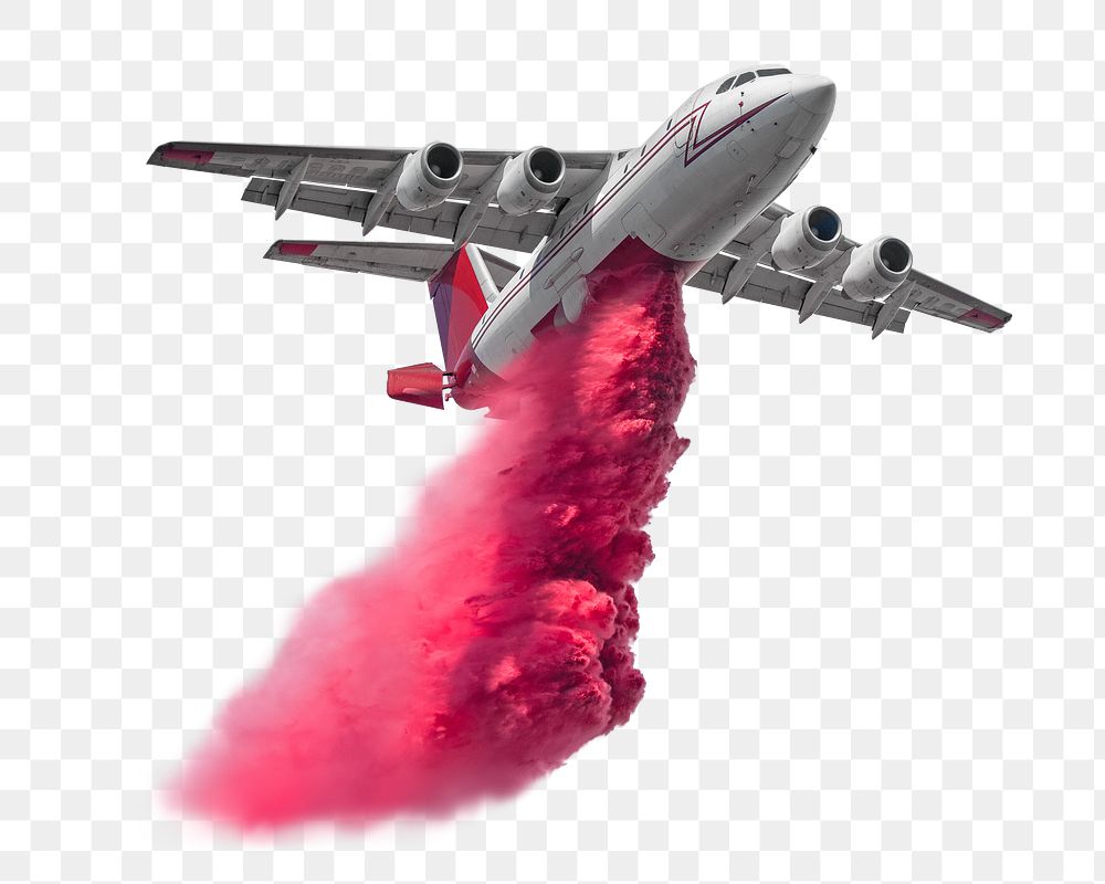 Pink smoke plane png vehicle, transparent background