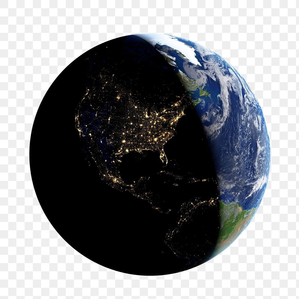 Planet Earth surface png, transparent background