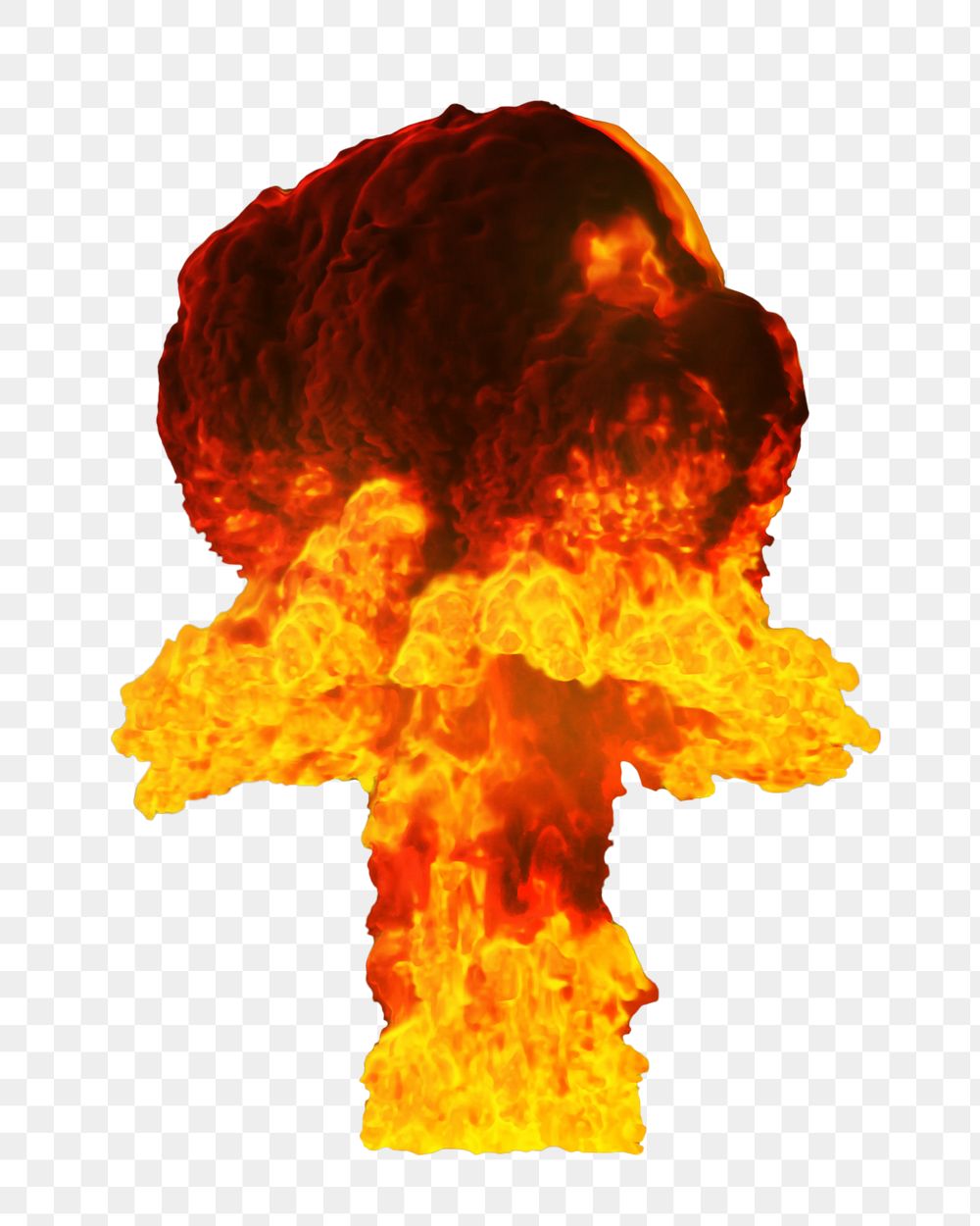 Bombing flame png, transparent background