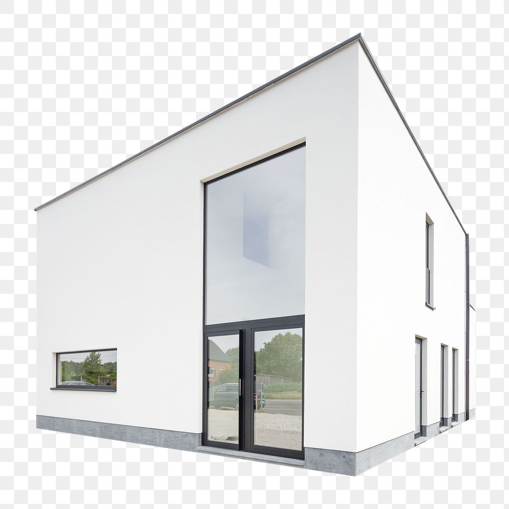 Modern house png, transparent background