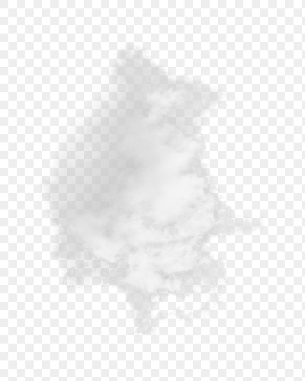 White cloud png sticker, transparent background