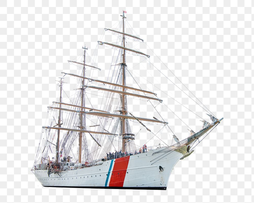 Coast guard ship png vehicle, transparent background