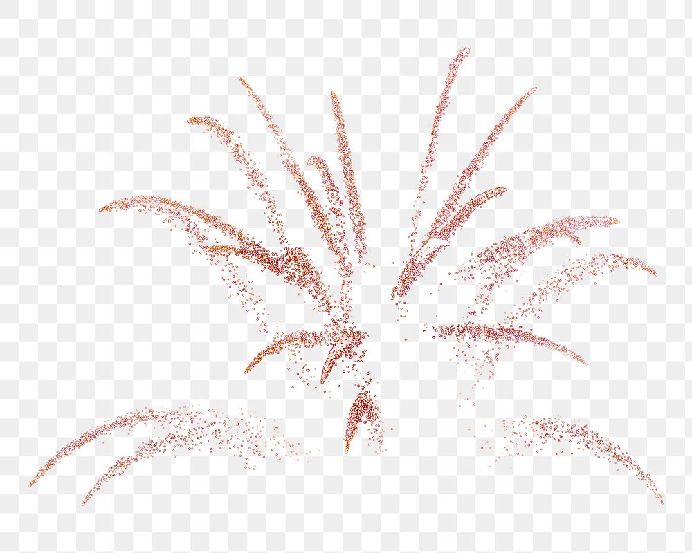 Red firework celebration png, transparent background