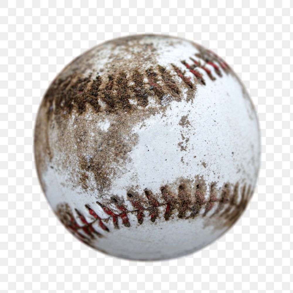 Dirty baseball png sticker, transparent background