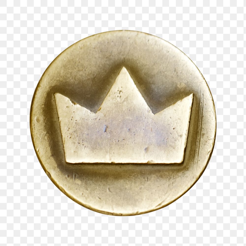Crown badge png sticker, transparent background