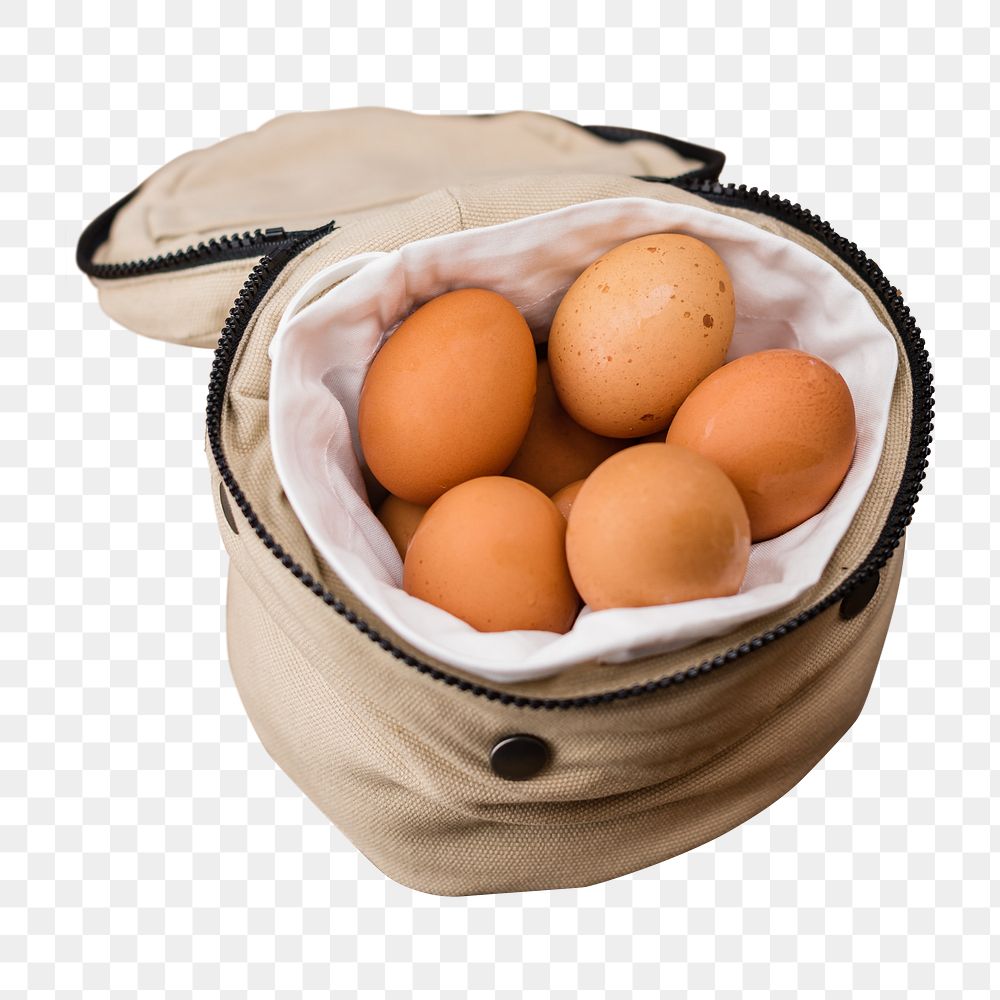 Bag of eggs png, transparent background