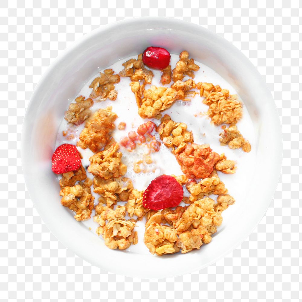 Cereal bowl png sticker, transparent background