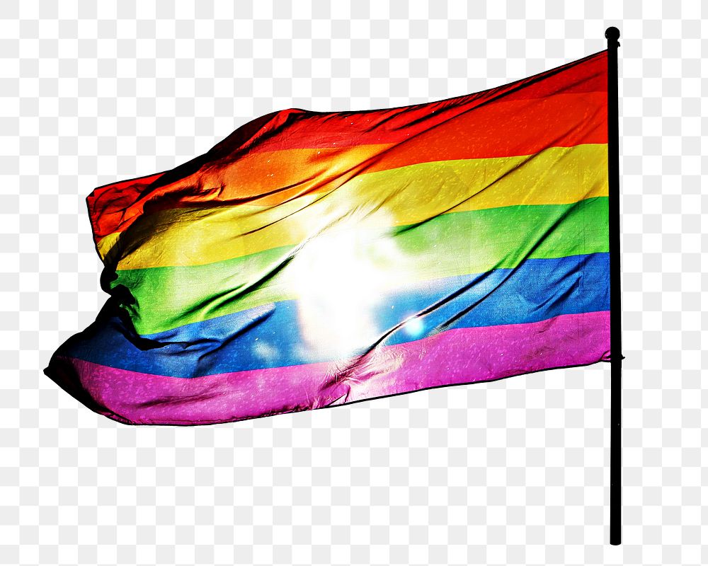 LGBTQ pride flag png sticker, transparent background