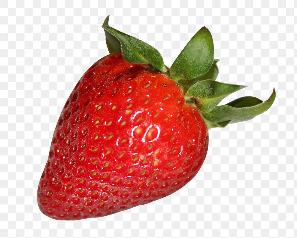 Strawberry fruit png sticker, transparent background