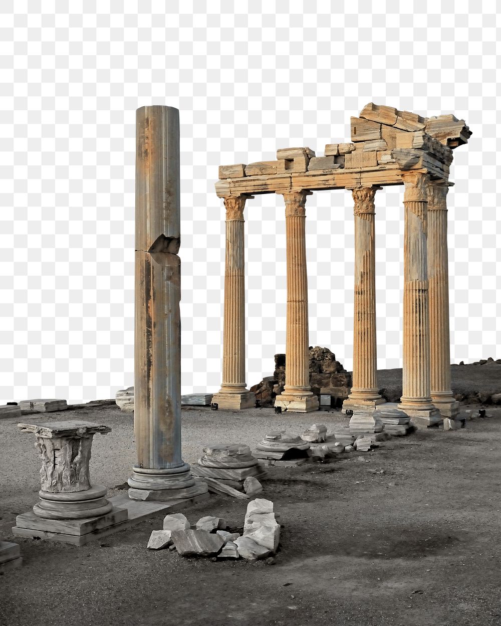 Apollon temple png, transparent background