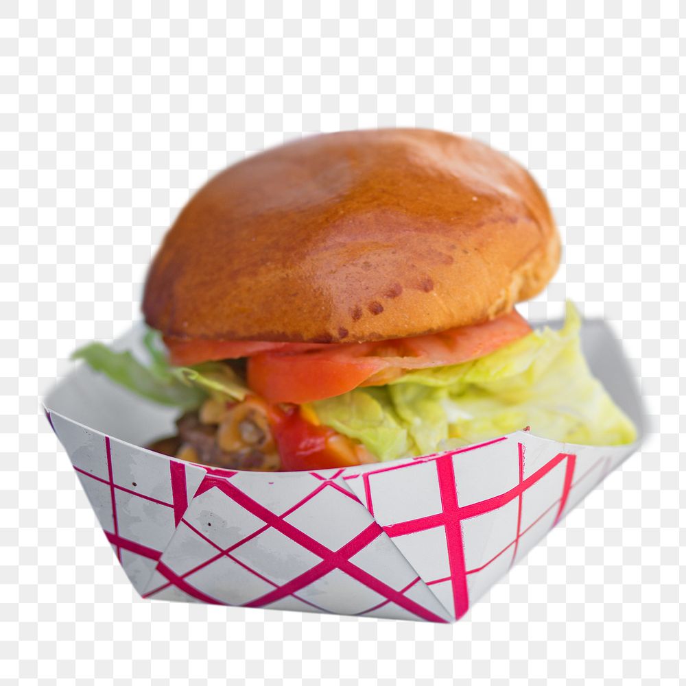 Burger fast food png, transparent background