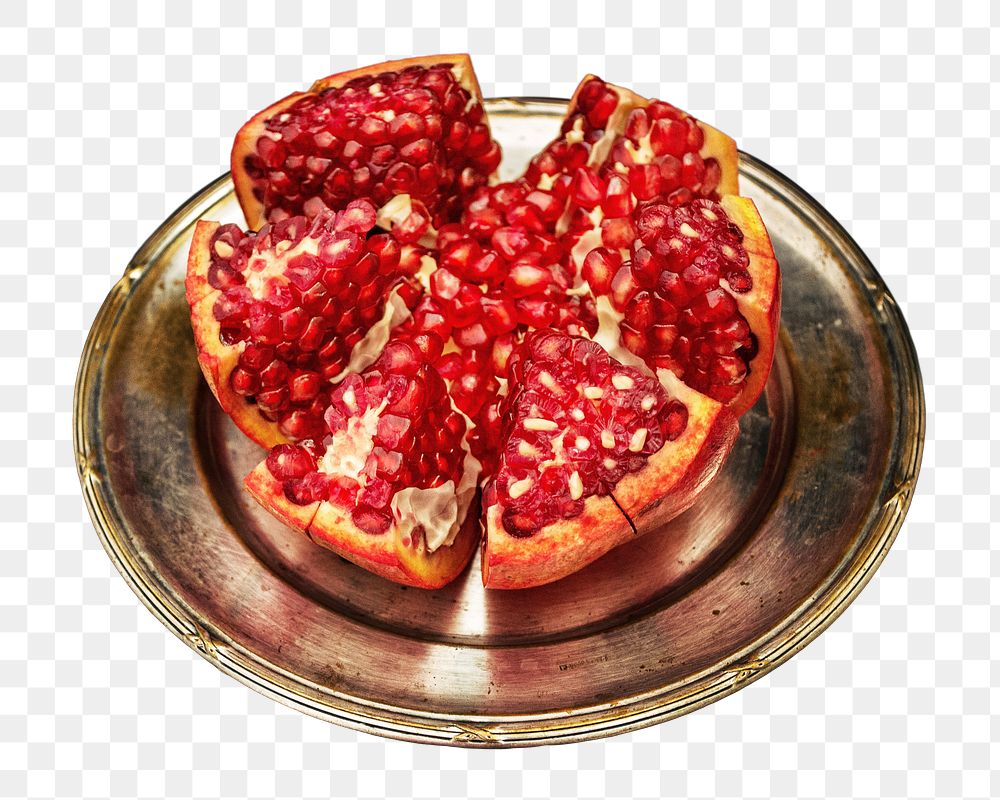 Pomegranate fruit png, transparent background