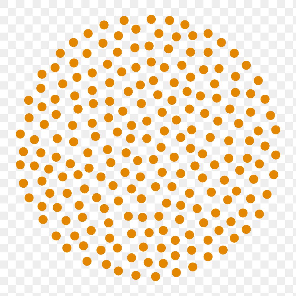 Dotted circle png sticker, transparent background