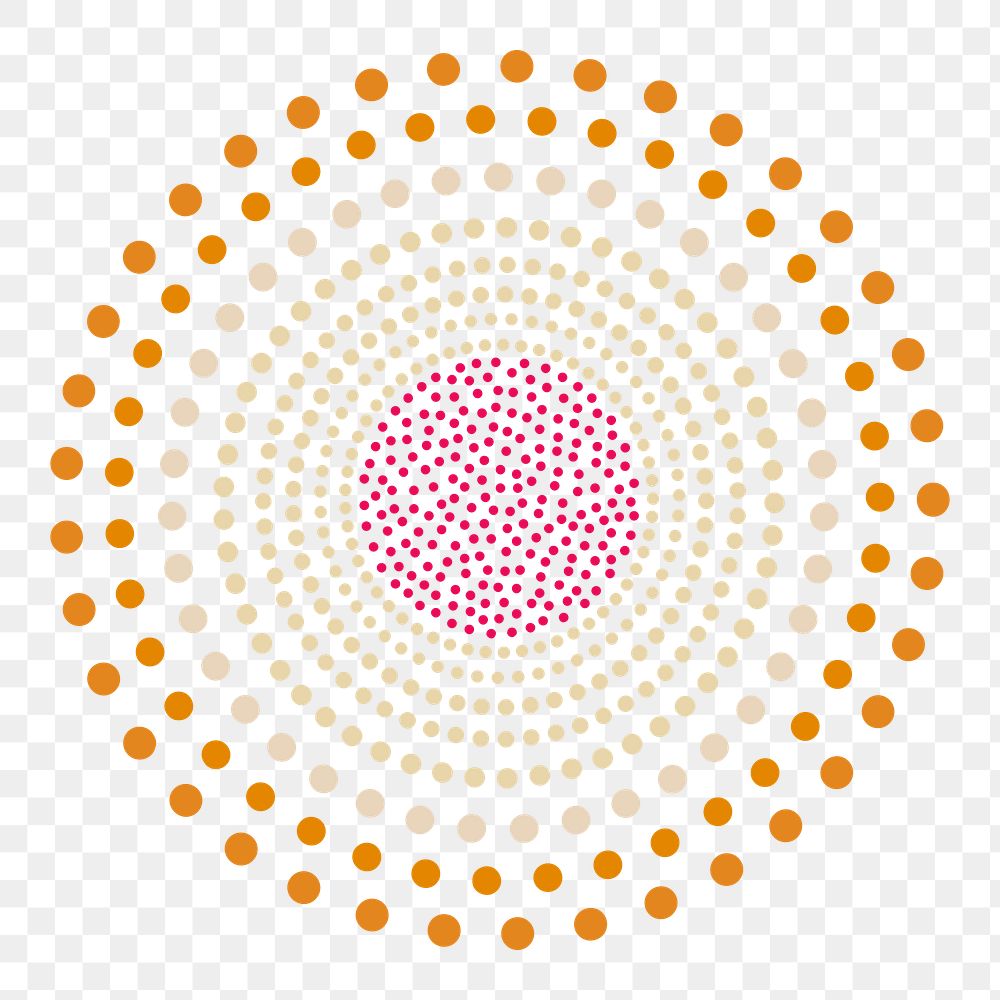 Dotted circle png sticker, transparent background