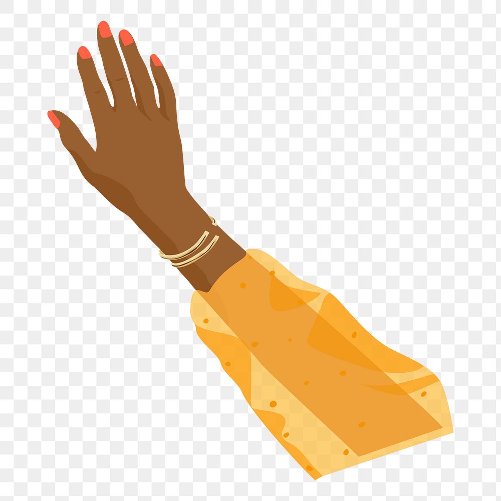 Lady's hand png sticker, vector illustration transparent background