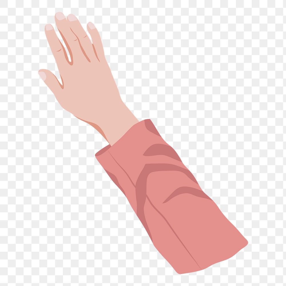 Woman's hand png illustration sticker, transparent background