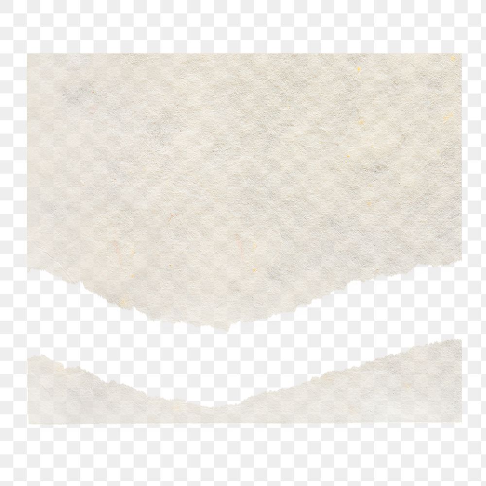 Ripped beige paper png sticker, transparent background