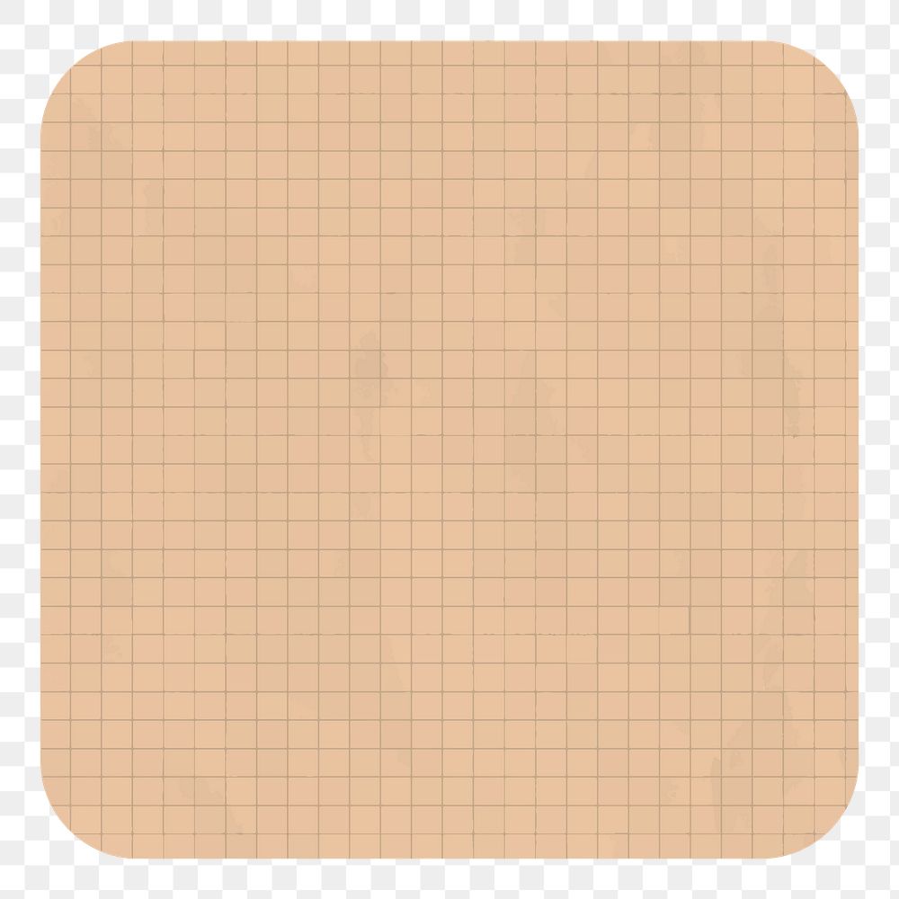 Png beige grid pattern copy space, transparent background