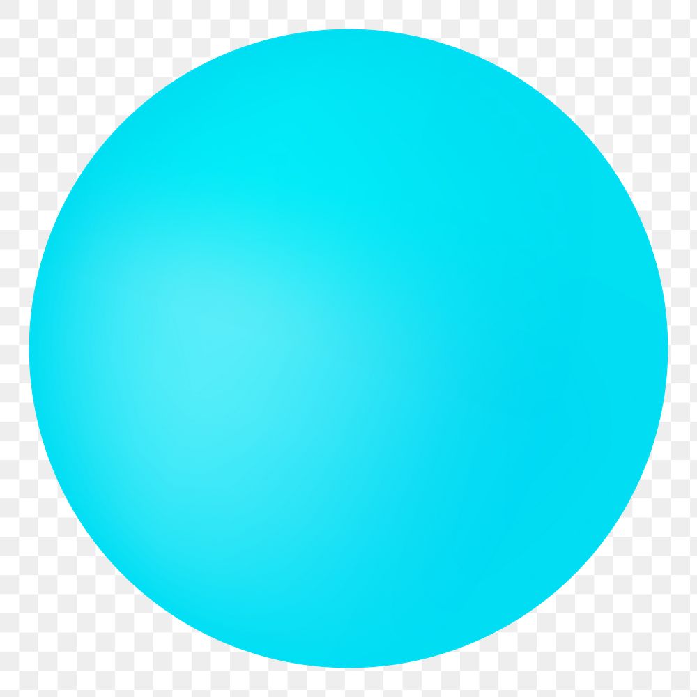 Blue circle png shape sticker, transparent background