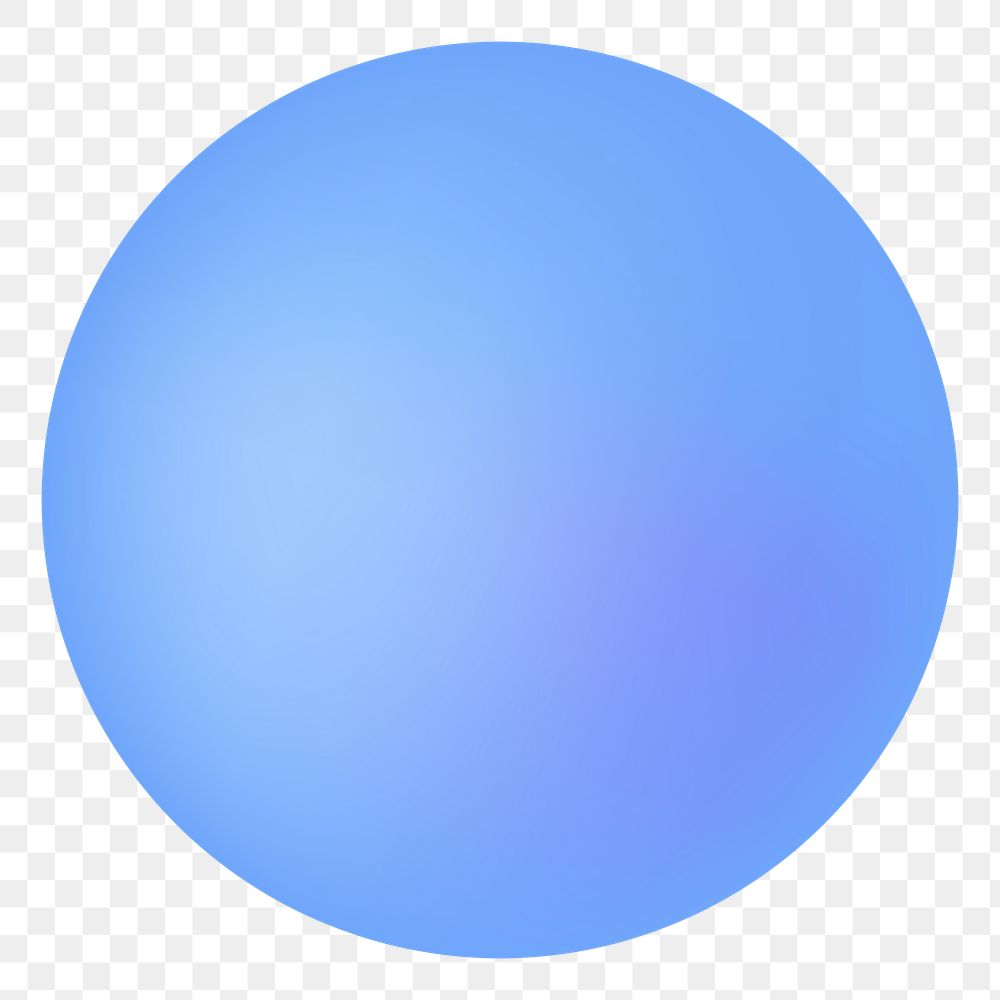 Blue circle png shape sticker, transparent background