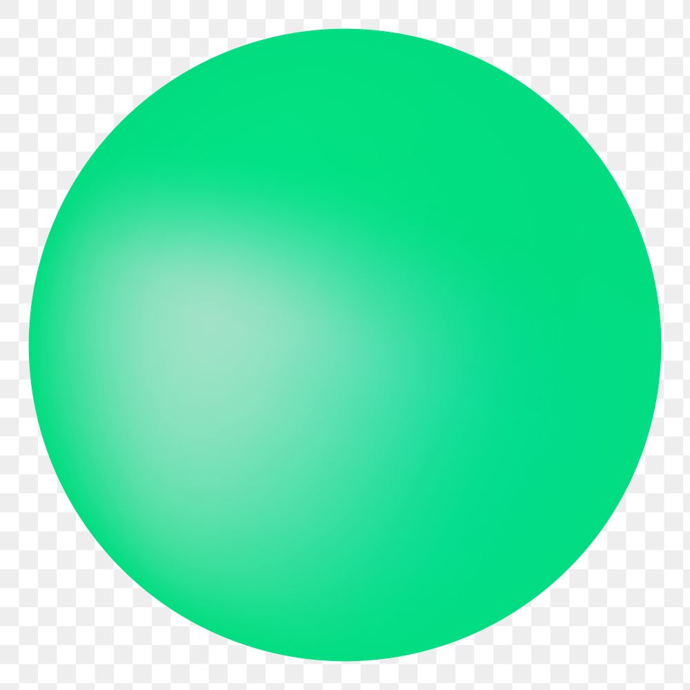 Green circle png shape sticker, transparent background