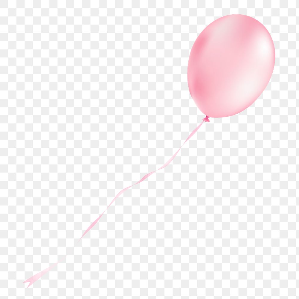 Pink balloon png sticker, transparent background