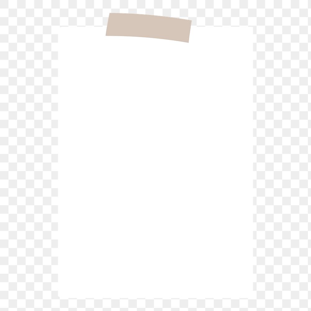 Png white note paper doodle, transparent background