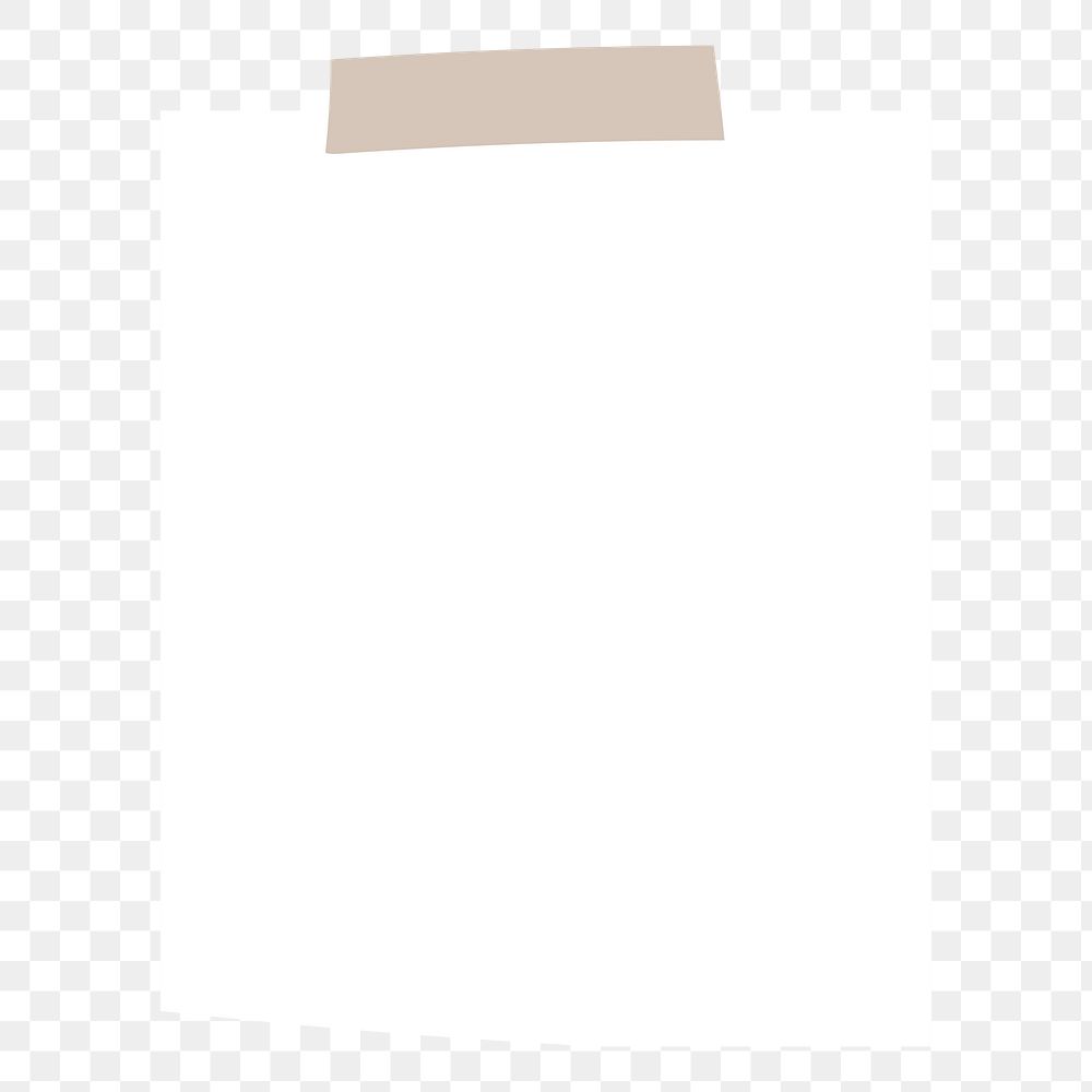 Png white note paper doodle, transparent background