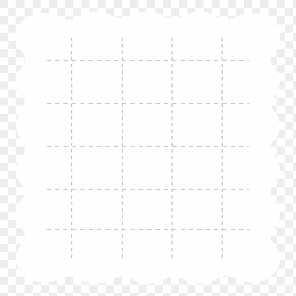 PNG grid note paper sticker, transparent background