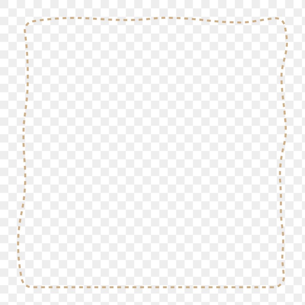 Square frame png sticker, transparent background