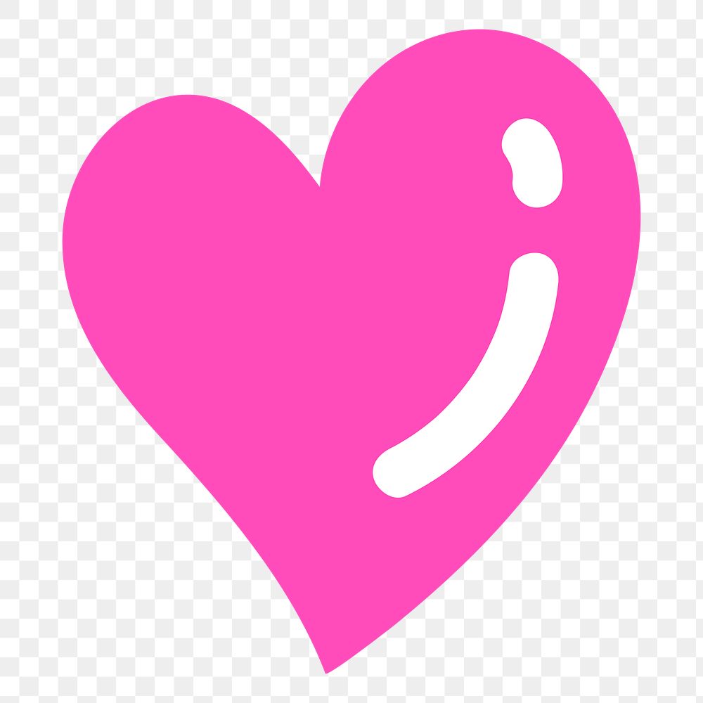 Pink heart png sticker, transparent background