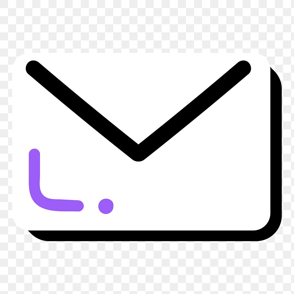 Mail envelope png sticker, transparent background