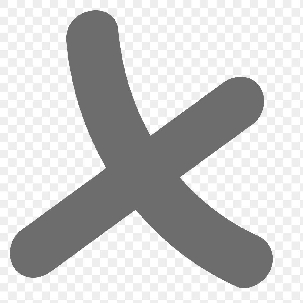 X symbol png, transparent background