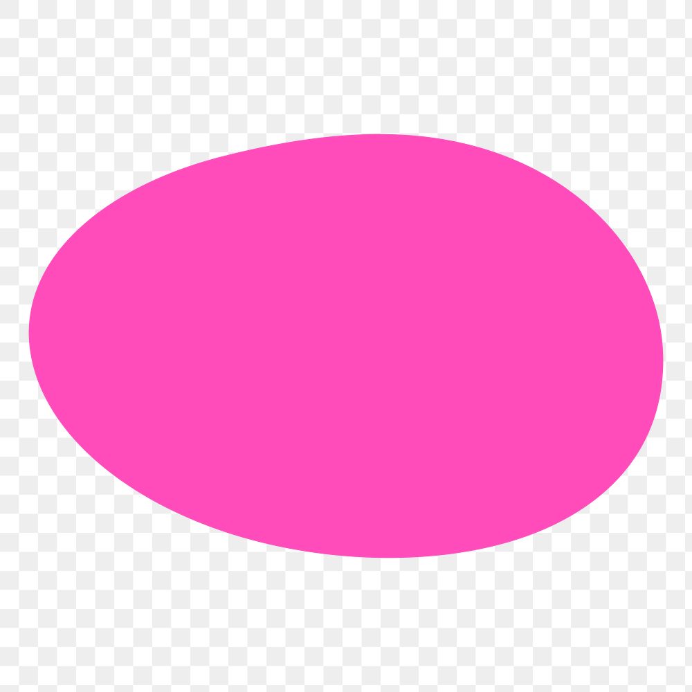 Png hot pink oval, transparent background