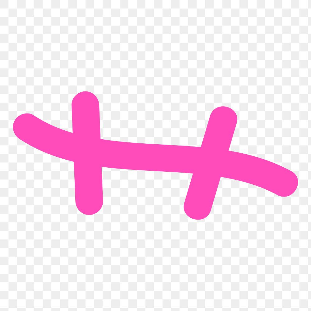 Png pink stitch line, transparent background