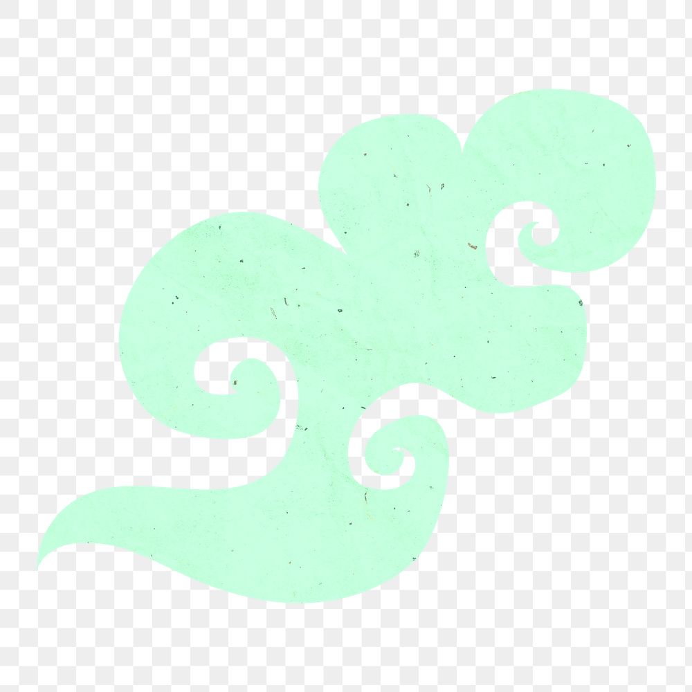 Japanese png cloud, traditional graphic, transparent background