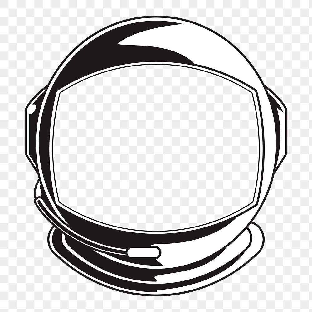 Astronaut helmet png element, transparent background