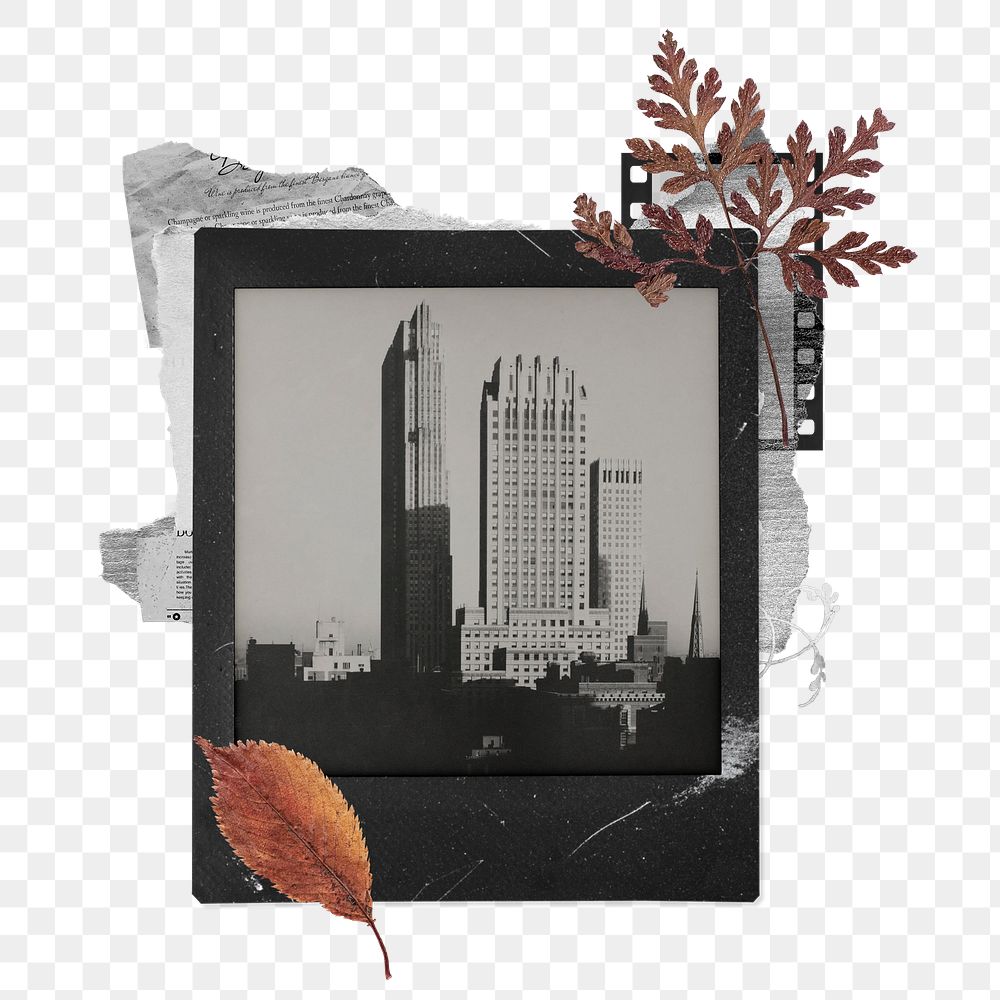 Png New York from the Shelton sticker, Alfred Stieglitz's artwork in instant film transparent background. Remixed by…