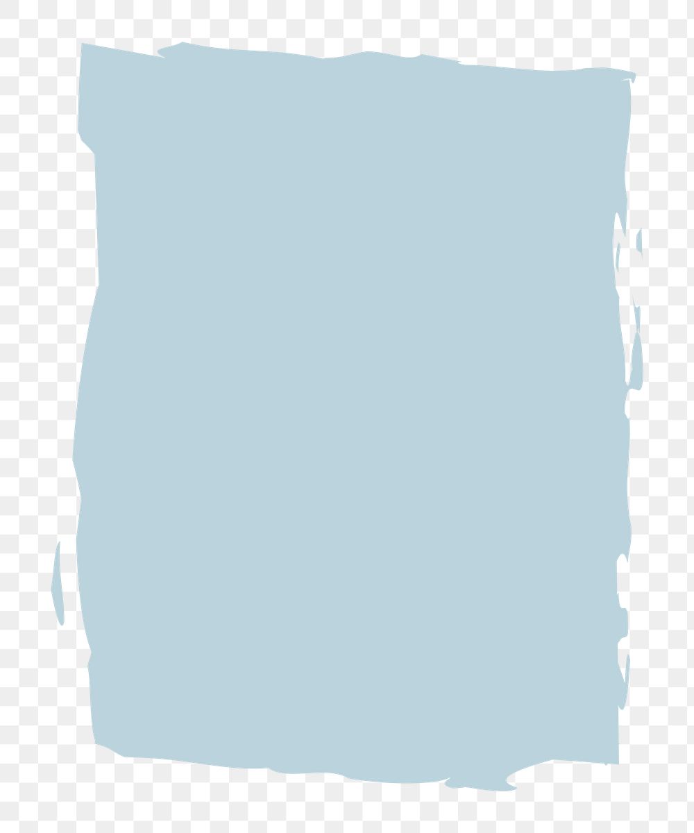 Blue rectangle shape png, transparent background