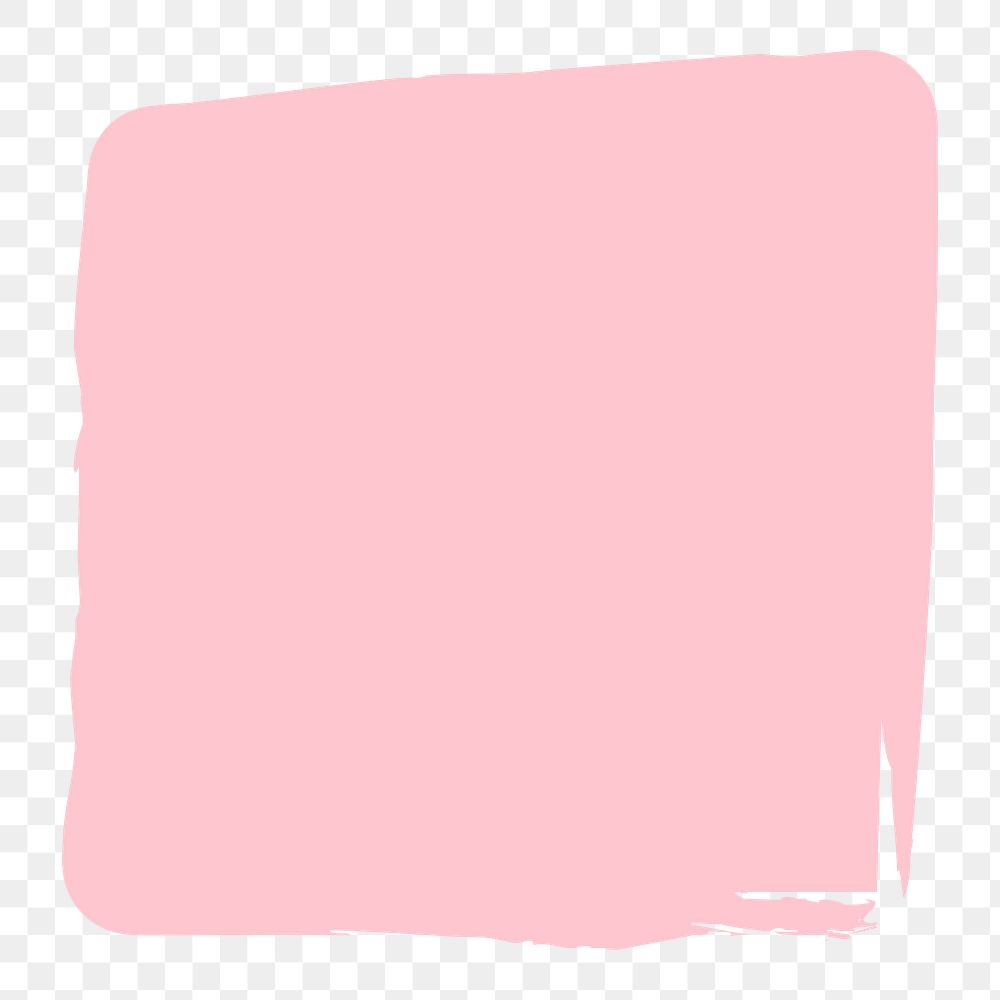 Pink rectangle shape png, transparent background