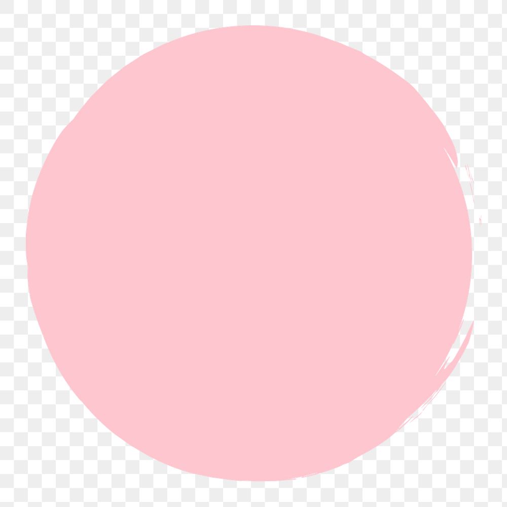 Pink circle shape png, transparent background