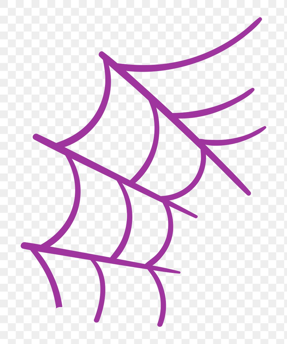 Purple spider web png, transparent background