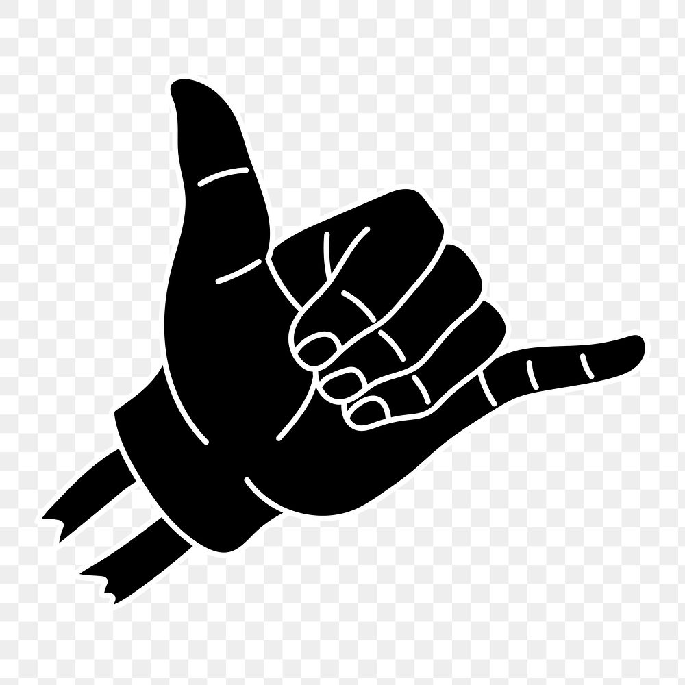 Rock n' roll png hand gesture illustration, transparent background