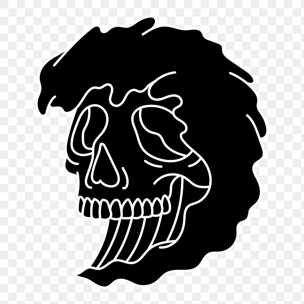 Abstract skull png illustration, transparent background