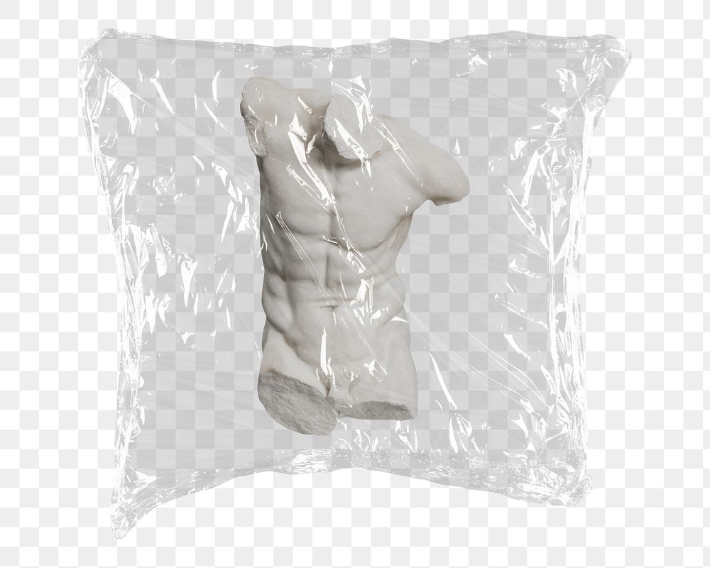 Png Torso of a Dancing Faun  sticker, plastic wrap transparent background. Remixed by rawpixel.