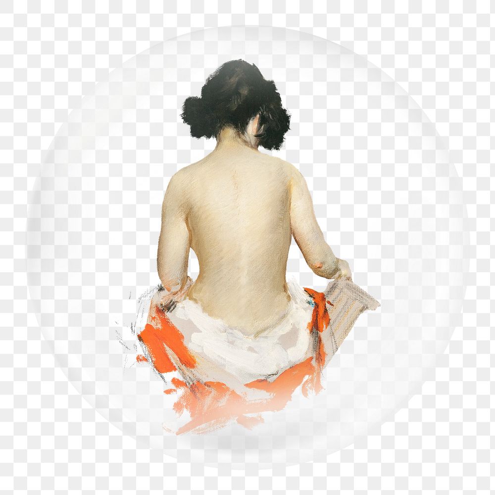 Japanese woman png sticker, bubble design transparent background. Remixed by rawpixel.