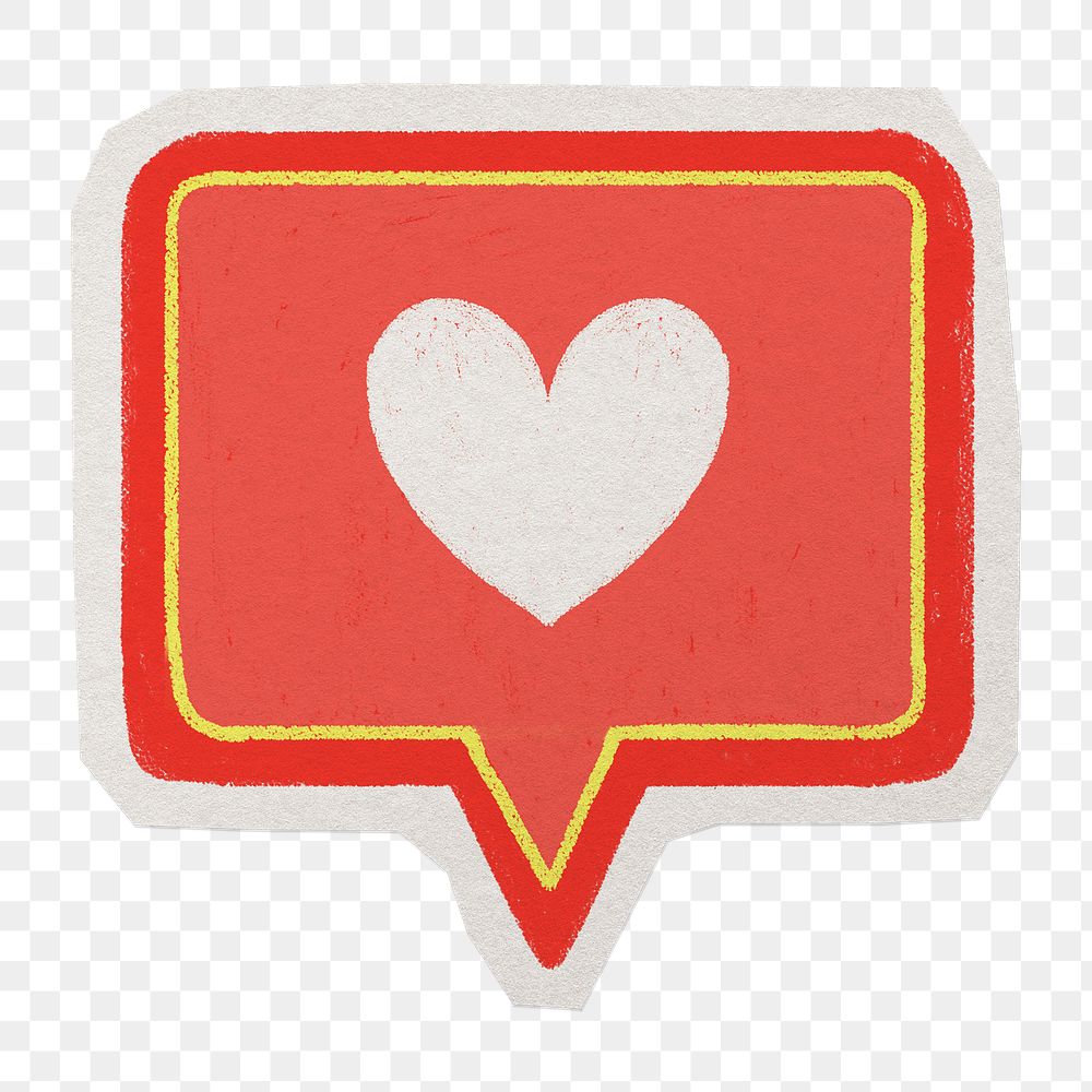 Love message png sticker, paper cut on transparent background