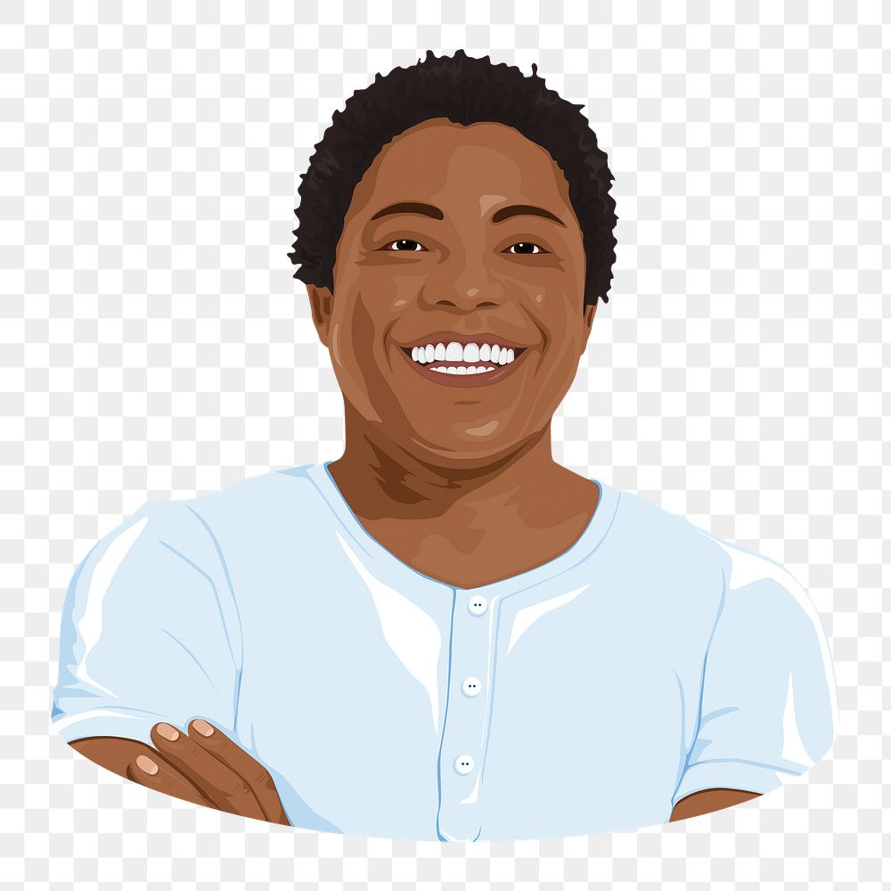 African American man png illustration, transparent background