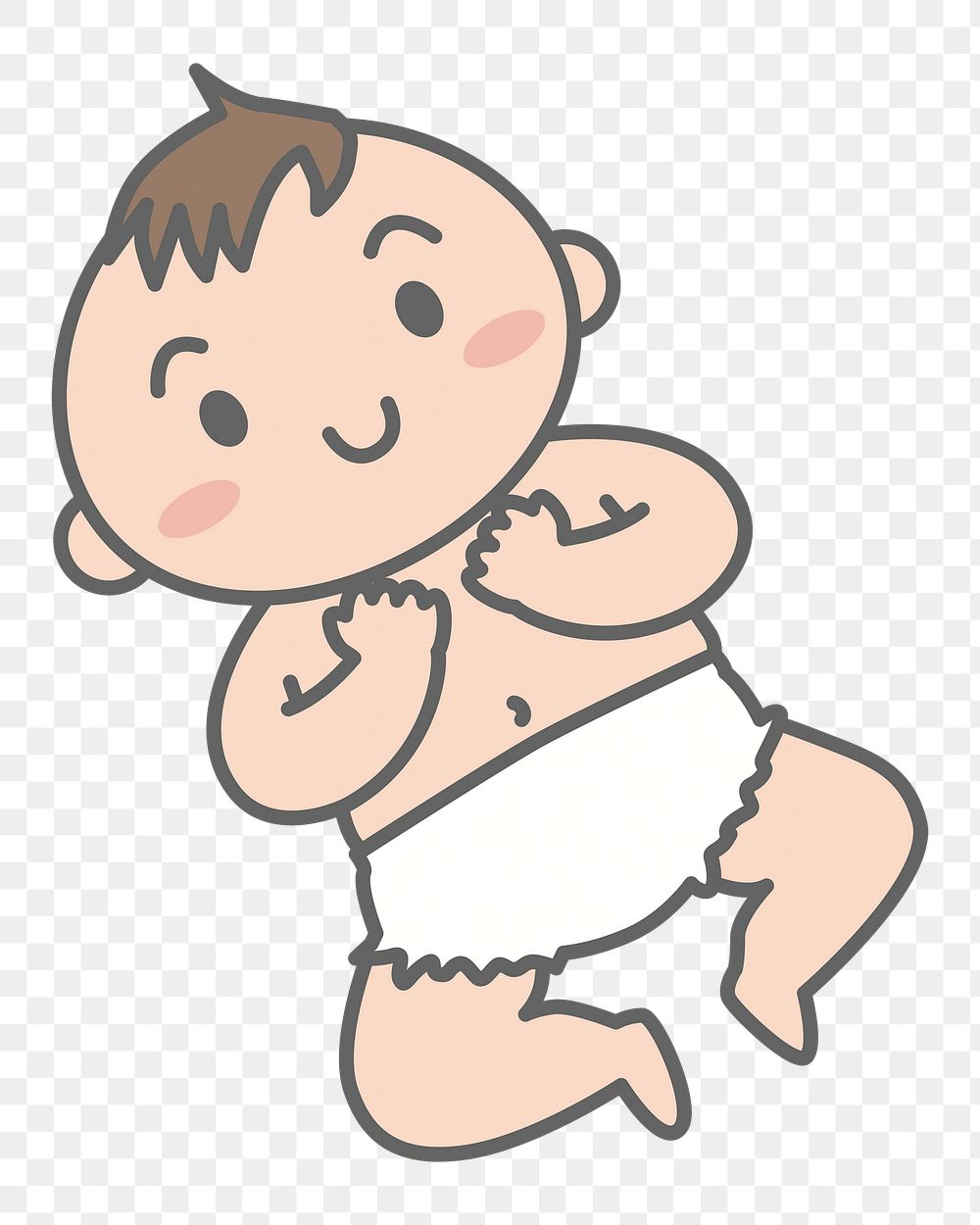 Baby png illustration, transparent background. Free public domain CC0 image.